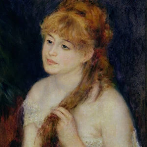 Young Woman Braiding her Hair, 1876 (oil on canvas)