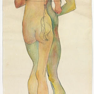 Zwei Stehende Akte, 1913 (pencil on paper)