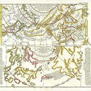 1772, Vaugondy, Diderot Map of Alaska, the Pacific Northwest and the Northwest Passage
