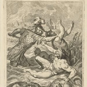 Achilles fights with river god Scamander, J. Alexander Janssens, Victor Honore Janssens