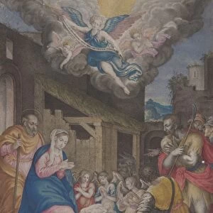 Adoration Shepherds 1575-1600 Colored gouache