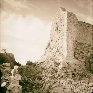 Ajlun district Kalaat Er-Rabad S. E tower rock-cut moat