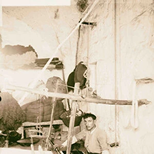Arab man weaving 1898 Middle East