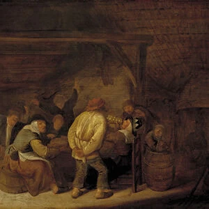 Attributed Bartholomeus Molenaer Drinking Peasants