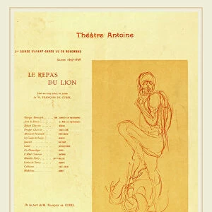 after Auguste Rodin, Le Repas du lion, 1897, collotype in red on wove paper