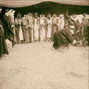 Bedouin wedding Sword dance 1900 Bedouin grouping