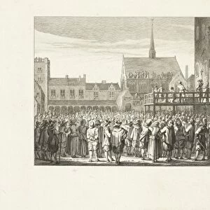 Beheading of John of Barneveld, 1619, Reinier Vinkeles, 1777