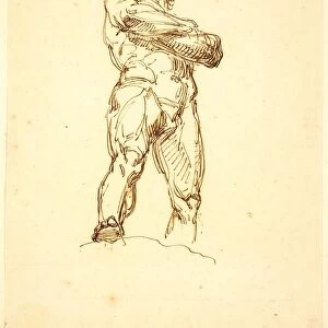 Bertel Thorvaldsen, Danish (c. 1770-1844), A Heroic Male Nude, pen and brown ink