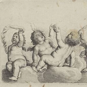 Five cherubs sitting clouds Paedopaegnion series title