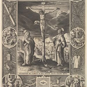 Christ Cross 1586 Engraving Sheet 9 7 / 16 7 1 / 2