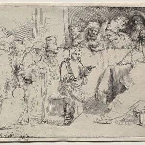 Christ Disputing Doctors Sketch 1652 Rembrandt van Rijn