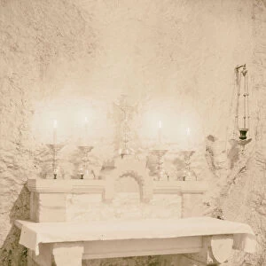Church St. Peter deep dungeon altar 1940 Jerusalem
