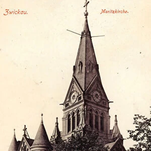 Churches Zwickau 1915 Landkreis Zwickau Moritzkirche