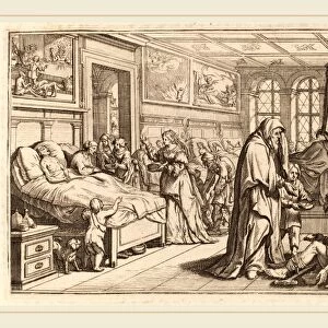 Conrad Meyer, Caring for the Ill, Swiss, 1618-1689, etching with engraving on laid paper