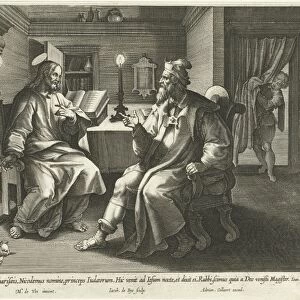 Conversation with Nicodemus, Jacques de Bie, Adriaen Collaert, 1598 - 1618