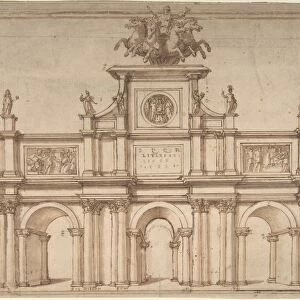 Design Triumphal Arch Three Arches 16th century