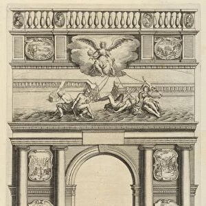 Drawings Prints, Print, Fete, Ornament & Architecture, Triumphal arch, Eloges