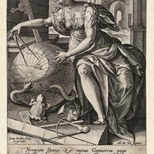 Drawings Prints, Print, Geometria, Seven Liberal Arts, Artist, Maerten de Vos, Johann Sadeler I