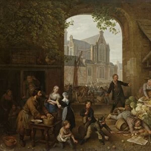 Two drunks on the market near the Westerkerk, Amsterdam The Netherlands, Peter Paul
