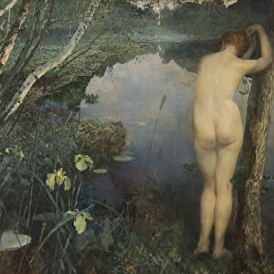 Eilif Peterssen Nocturne painting nude 1887 Oil