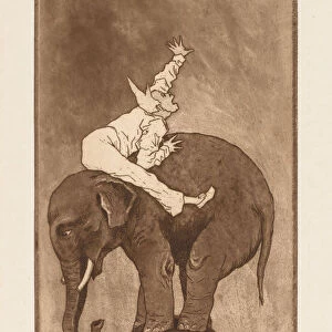 Elephant Clown L Elephant et le Clown 1889 Henri Charles Guerard