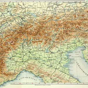 Carte ancienne des Alpes. Carte ancienne des Alpes.