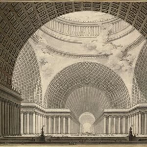 Etienne-Louis Boulla e, Perspective View of the Interior of a Metropolitan Church