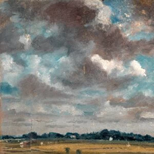 Extensive Landscape with Grey Clouds Study of clouds over a wide landscape, John