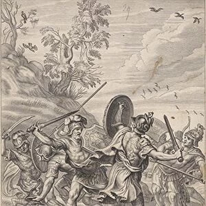 Fighting Odysseus, Anonymous, Abraham van Diepenbeeck, 1622 - 1725
