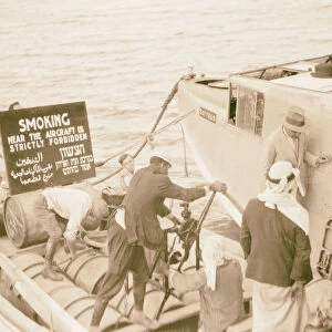 Flying boat Satyrus Sea Galilee ca 1935 small boat