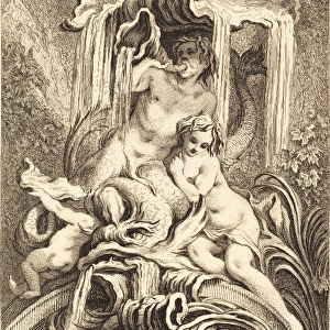 Gabriel Huquier after Franazois Boucher (French, 1695 - 1772), Triton and Nymph