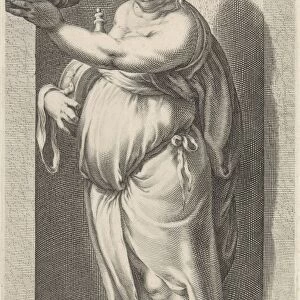 Gluttony (Gula), Jacob Matham, Franco Estius, 1593