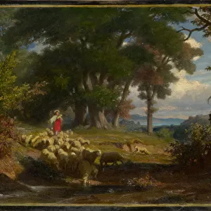 Good Shepherd c. 1867-1872 oil board 26 x 34. 5 cm