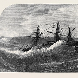 H. M. s. Himalaya in a Hurricane on the Atlantic, 1873