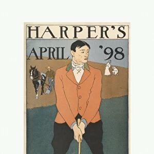 Harper April 1898 Lithograph Sheet 16 1 / 8 9 5 / 8