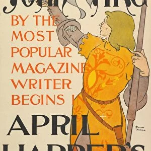 Harper Joan Arc April 1895 Lithograph Sheet 17 7 / 8