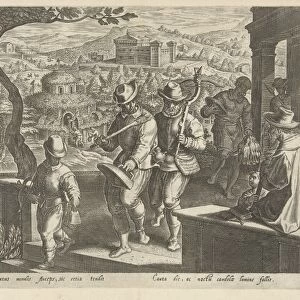 Hunting blackbirds, Philips Galle, 1578