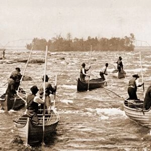Indians fishing at the Soo, Fishing, Indians of North America, United States