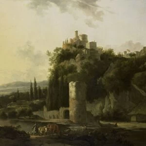 Italina landscape round tower Italian landscape