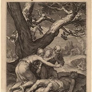 Jan Pietersz Saenredam after Abraham Bloemaert (Dutch, 1565 - 1607), Adam and Eve