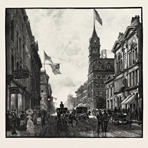 King Street, West, Toronto, Canada, Nineteenth Century Engraving