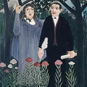 La Muse inspirant le poA┼íte 1909 oil canvas 146. 2 x 96. 9 cm