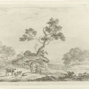 Landchaft mit Hirten im Gespräch von Johannes Janson, 1761-1784 Landchaft mit Hirten im Gespräch von Johannes Janson, 1761-1784