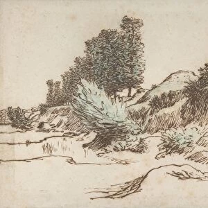 Landscape Vichy ca 1866-67 Pen brown ink graphite