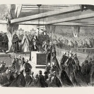 Print of Lord Mayor Hale Laying Foundation Stone of New Blackfriars Bridge Print of Lord Mayor Hale Laying Foundation Stone of New Blackfriars Bridge