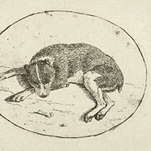 Lying dog, Anthonie van den Bos, 1778 - 1838