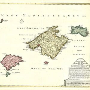 Map Baleares seu Gymnesiae et Pityvsae insulae
