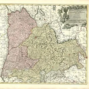 Map Delphinatus praefectura Gerhard Valk -1726