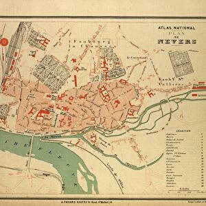 Map of Nevers, France