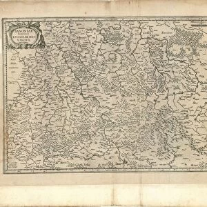 Map Saxoniae Superioris Lvsatiae Misniaeqve descriptio